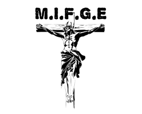 Jesus on the Cross inspired tee shirt design  for Our Oath entry by Batasimaji