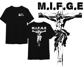 Jesus on the Cross inspired tee shirt design  for Our Oath entry by Batasimaji