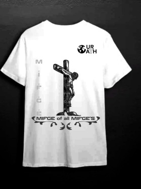 Jesus on the Cross inspired tee shirt design  for Our Oath entry by Caddy King