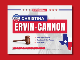Political Campaign Yard Sign entry by shakilmorad