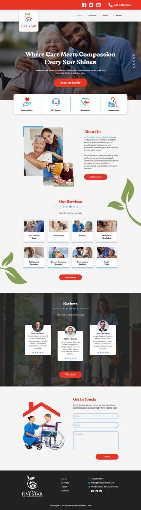Winning entry: need the design for home health care entry by SplashBucket