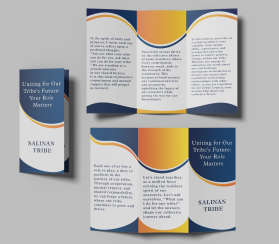Brochure Design Entry 3231434 submitted by Cosmic_Designs to the contest for Salinan Tribe run by shaunie123