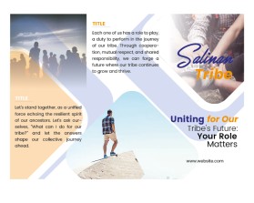 Brochure Design Entry 3231651 submitted by Graphico to the contest for Salinan Tribe run by shaunie123