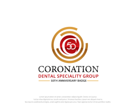 Coronation Dental Specialty Group 50th Anniversary Logo entry by dhanny suhendar