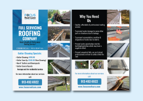 Brochure Design Entry 3236674 submitted by Jheebsyn  to the contest for FocusRoofCare.com run by rtooley