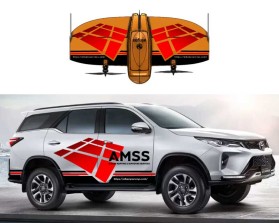 Design branding decals for a Toytota Fortuner and Wingtra Survey Drone entry by bayu_desain88