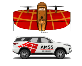 Design branding decals for a Toytota Fortuner and Wingtra Survey Drone entry by Suren