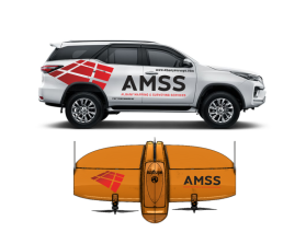 Design branding decals for a Toytota Fortuner and Wingtra Survey Drone entry by SepArt71