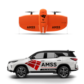 Design branding decals for a Toytota Fortuner and Wingtra Survey Drone entry by Cosmic_Designs