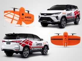 Design branding decals for a Toytota Fortuner and Wingtra Survey Drone entry by TOM1