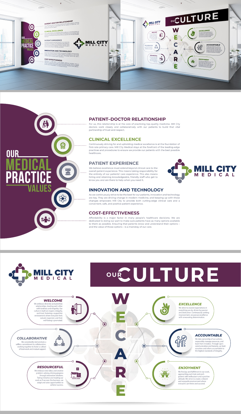 Graphic Design entry 3198605 submitted by picxola to the Graphic Design for Company:  Mill City Medical Group run by DeltaHealthStrategy