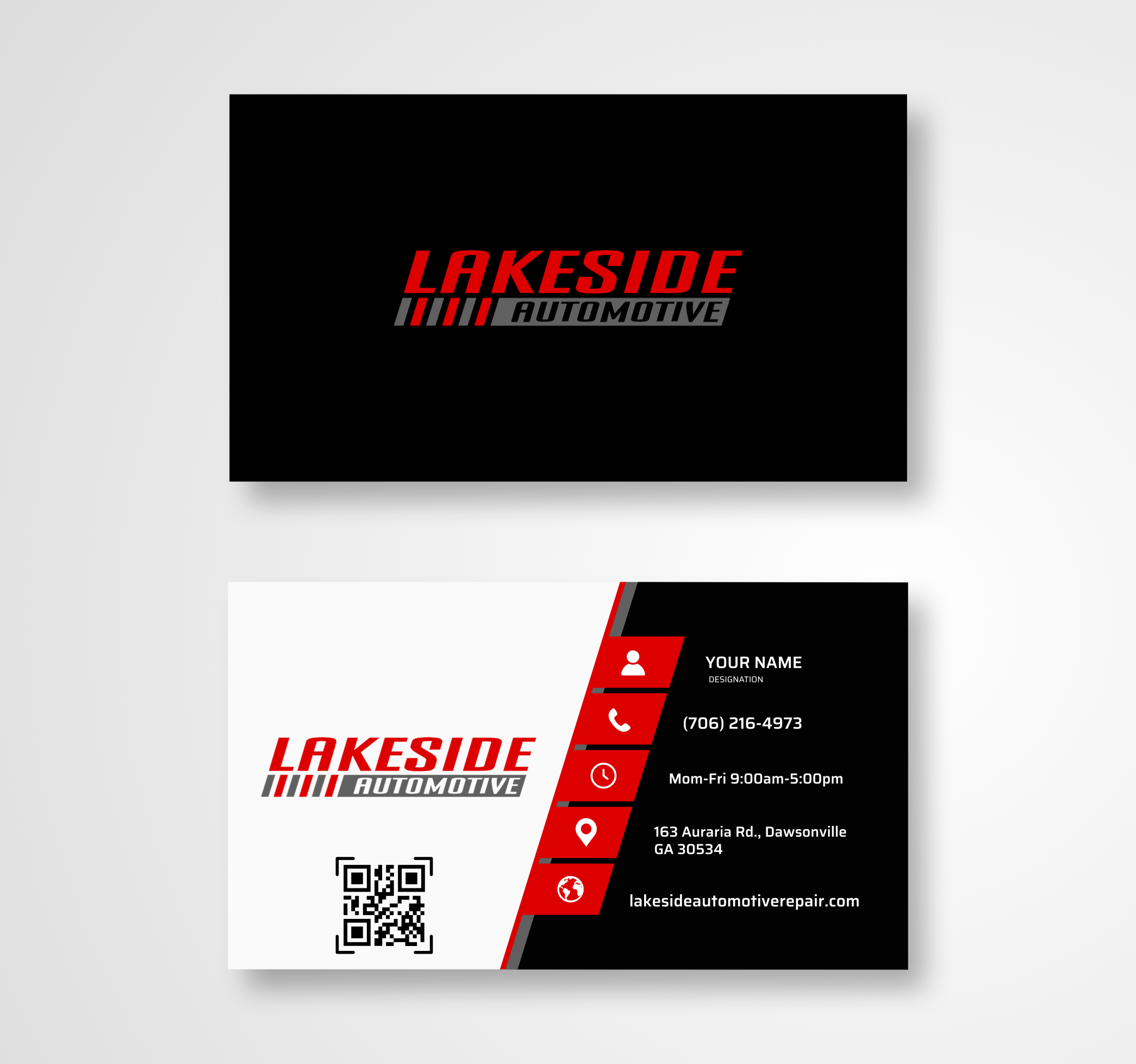 Business Card & Stationery Design for Lakeside Automotive