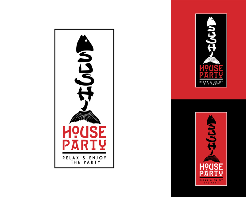 Logo Design for Sushi House Party