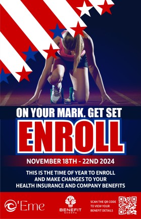 Open Enrollment Posters for Employee Benefits entry by IDesign Place