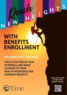 Open Enrollment Posters for Employee Benefits entry by IDesign Place
