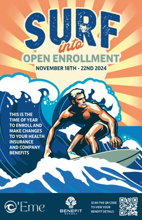 Open Enrollment Posters for Employee Benefits entry by IDesign Place