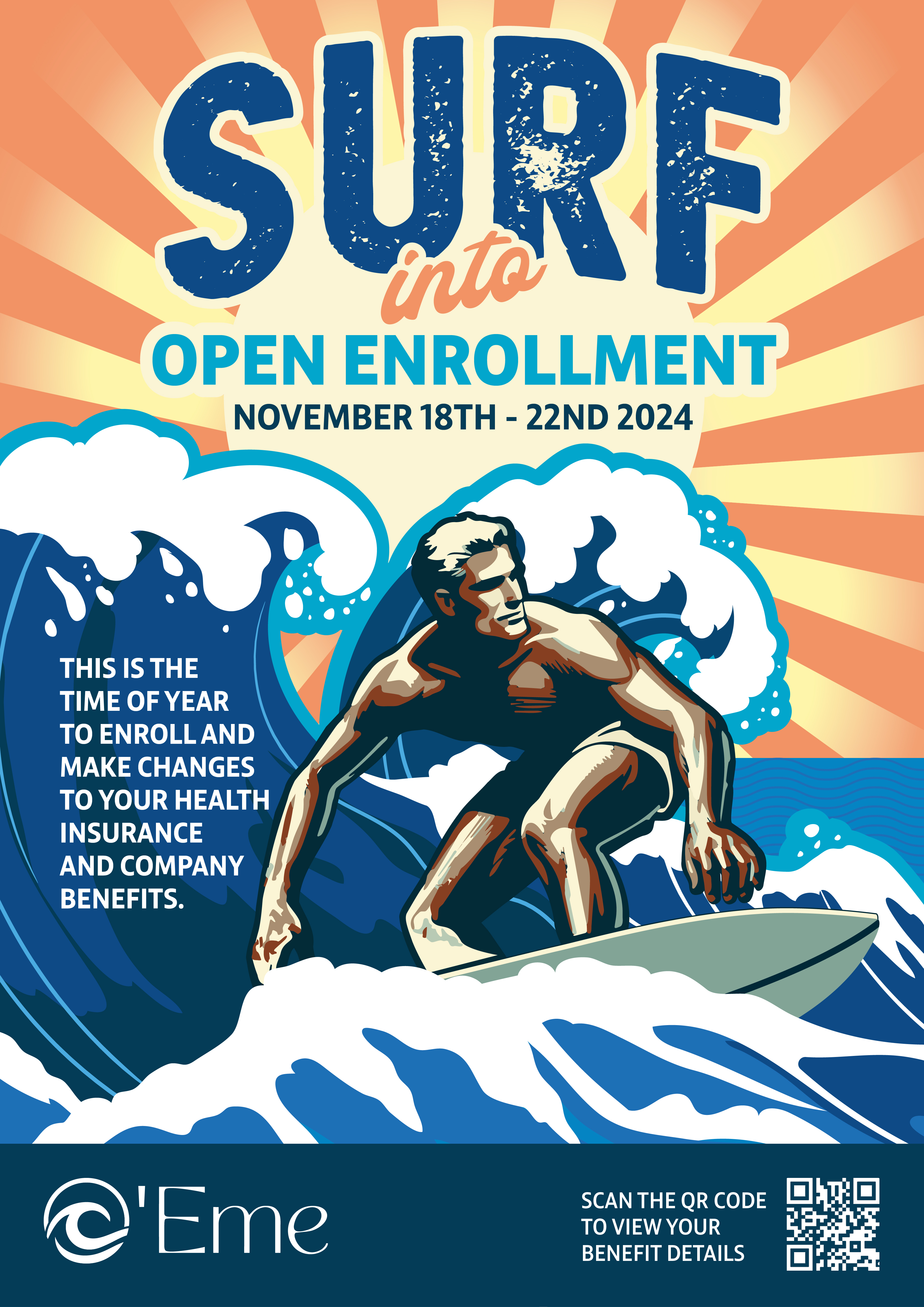 Banner Ad Design for Open Enrollment Posters for Employee Benefits