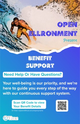 Open Enrollment Posters for Employee Benefits entry by Kalakay Art