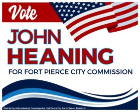 Winning entry: Campaign Yard Sign entry by RGR design