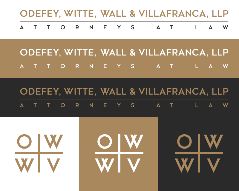 Logo Design for Odefey, Witte, Wall & Villafranca, LLP
