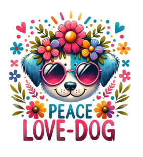 Peace Love Dog T Shirt entry by RIS2345