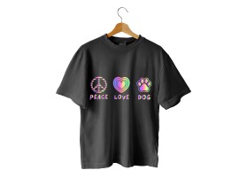 Peace Love Dog T Shirt entry by Farrukh Baig