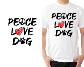 Peace Love Dog T Shirt entry by Bayu Agung Mahendra