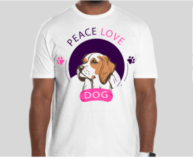Peace Love Dog T Shirt entry by jose Emmanuel