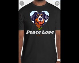Peace Love Dog T Shirt entry by jose Emmanuel