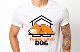 Peace Love Dog T Shirt entry by Asgar Babu