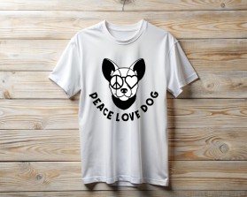 Peace Love Dog T Shirt entry by Dimas Kusdiono