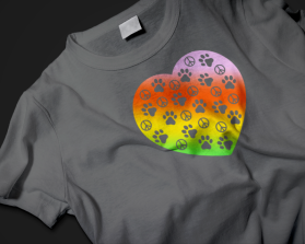 Peace Love Dog T Shirt entry by boukeroui