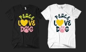 Peace Love Dog T Shirt entry by Dony Saefullah