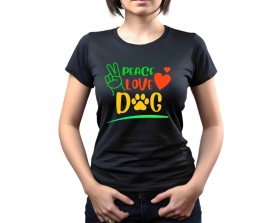 Peace Love Dog T Shirt entry by BUTHELEZI B.  GESUKA
