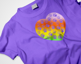 Peace Love Dog T Shirt entry by boukeroui