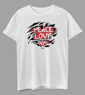 Peace Love Dog T Shirt entry by Dragan Djordjevic