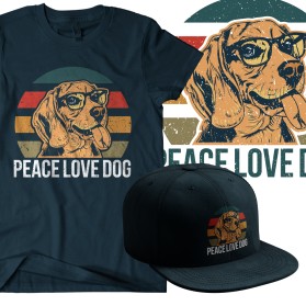 Peace Love Dog T Shirt entry by any faiqoh