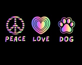 Peace Love Dog T Shirt entry by Farrukh Baig