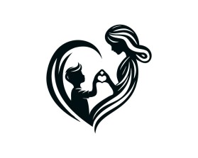 mother / son logo minimalist image - no words entry by Ryu0