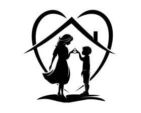 mother / son logo minimalist image - no words entry by Ilham Fajri