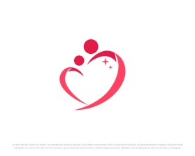 mother / son logo minimalist image - no words entry by FXF Creations