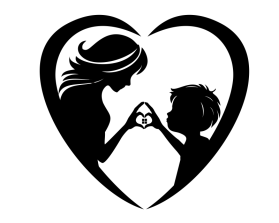 mother / son logo minimalist image - no words entry by Ilham Fajri