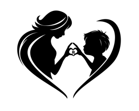 mother / son logo minimalist image - no words entry by Ilham Fajri