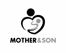 mother / son logo minimalist image - no words entry by fathur