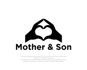 mother / son logo minimalist image - no words entry by bayu_desain88