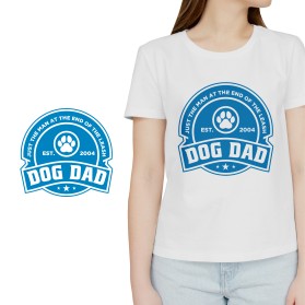Dog Dad, Just the Man at the End of the Leash entry by Mansid Studio