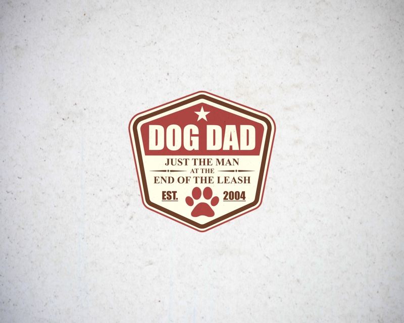 T-Shirt Design for Dog Dad, Just the Man at the End of the Leash