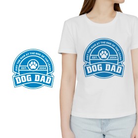 Dog Dad, Just the Man at the End of the Leash entry by Mansid Studio