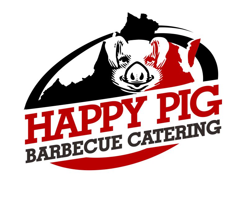 Logo Design for Happy Pig Barbecue Catering
