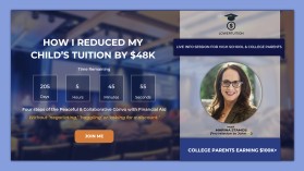 Webinar sign-up page: College Hacks for Parents entry by Ferda suganda